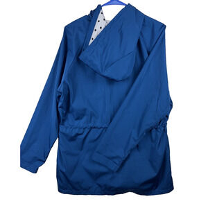 BBX Lephsnt Women’s Large Teal Windbreaker Jacket Hooded 100% Cotton Lined